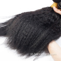 Cutícula atacadista Alinhada Yaki pacote de cabelo humano reto Bundles de cabelo virgem crua para mulheres negras